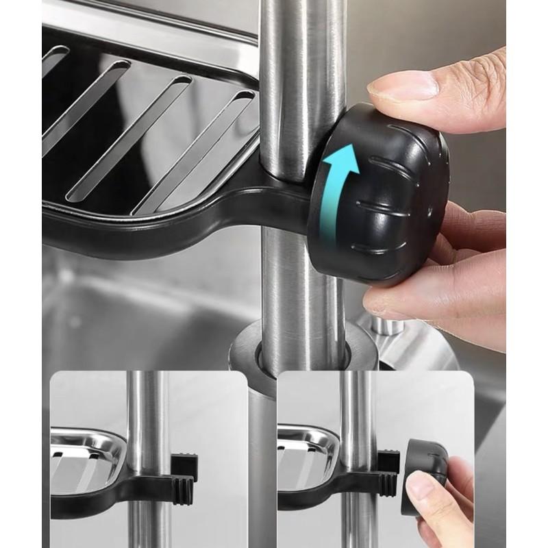 Khay cheo vòi nước để xà phòng,cọ rửa bát đĩa nước rửa bát inox 100% cao cấp
