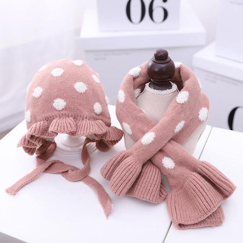 Doitbest 6 Tháng Đến 2 Năm Tuổi Trẻ Em Beanie Ren Dệt Kim Nón Mùa Đông 2 Cậu Bé Gái Mũ Khăn bộ