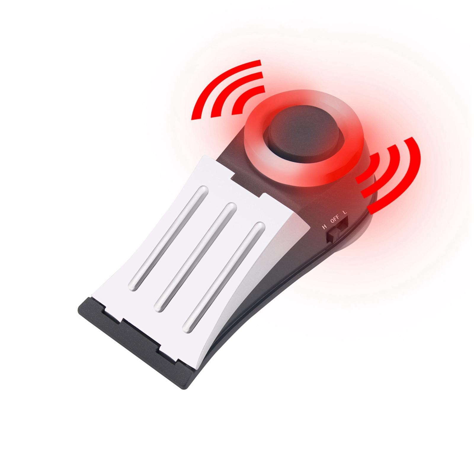 Door Stop Alarm with Alert and Light Window Vibration Alarm Door Stop Wedge Alarm for Window