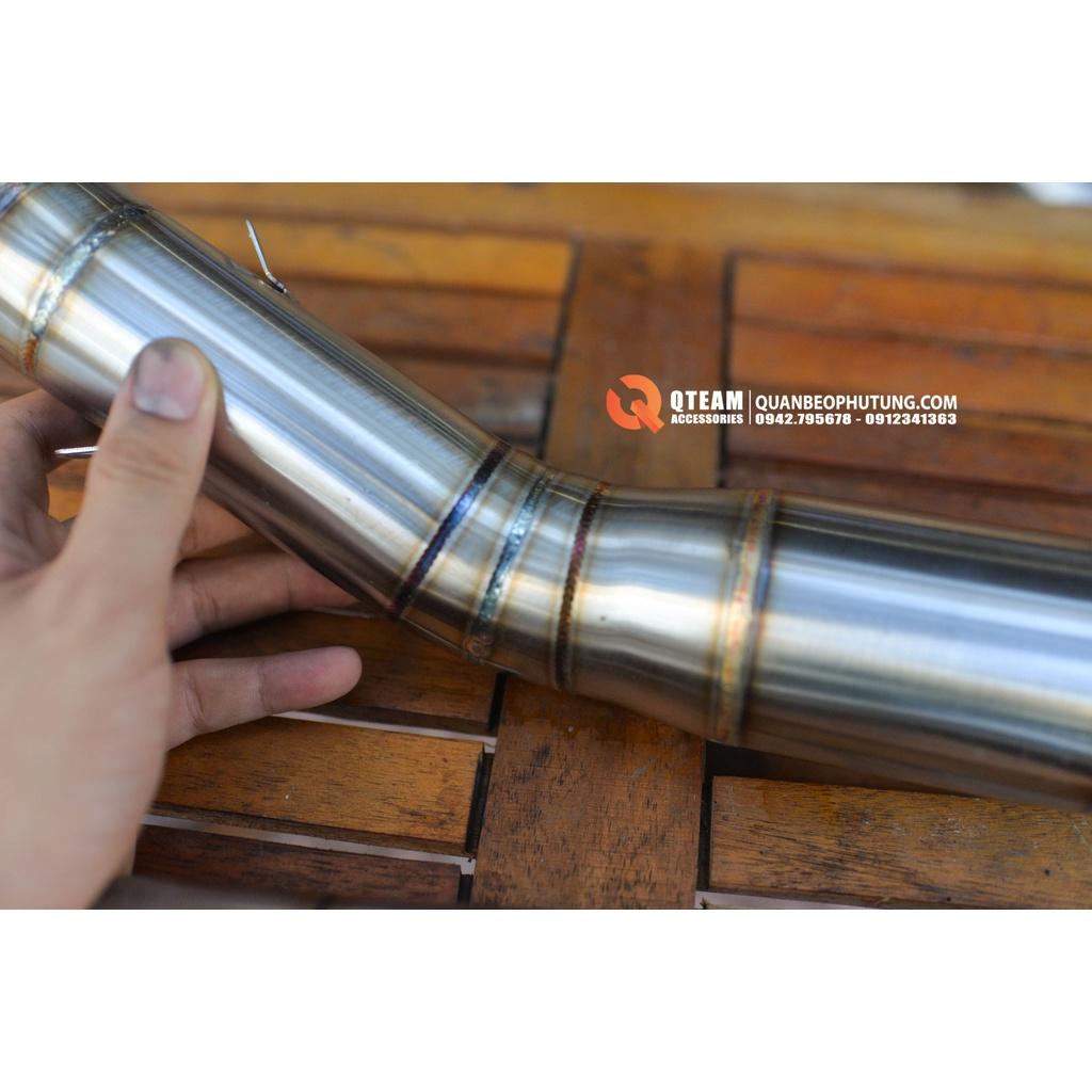 Cổ pô inox 304 bầu lưới tổ ong cho các dòng xe máy côn tay YAMAHA, HONDA và SUZUKI