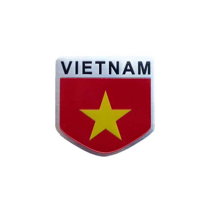 Logo Kim Loại Cờ Việt Nam 3D Dán Xe ô Tô MS-123