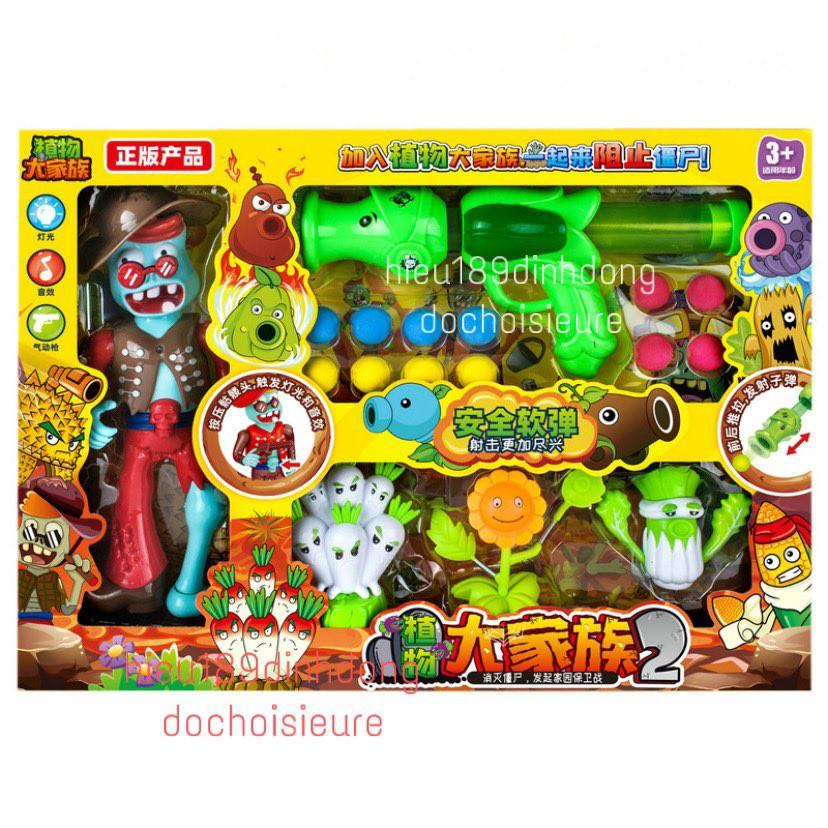 Hộp Đồ Chơi Game Hot Plants vs Zombie hoa quả nổi giận zombie đeo kính