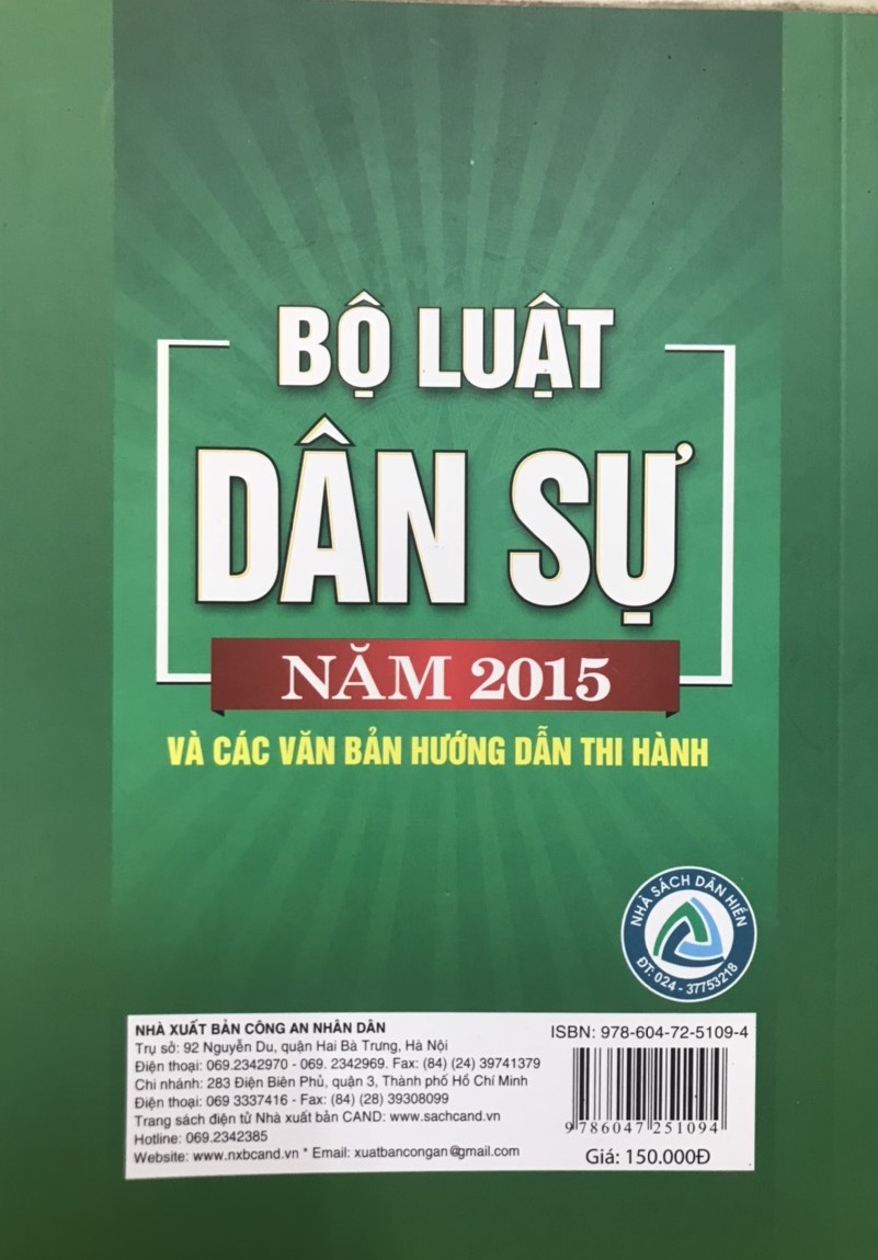 Sách Bộ Luật Dân Sự Năm 2015 Và Các Văn Bản Hướng Dẫn Thi Hành Mới Nhất Năm 2021