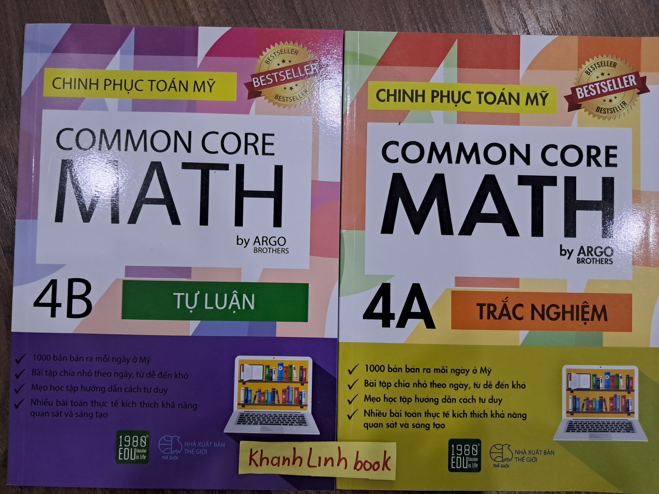 Sách - Combo Common Core Math - Chinh phục toán Mỹ 4A + 4B