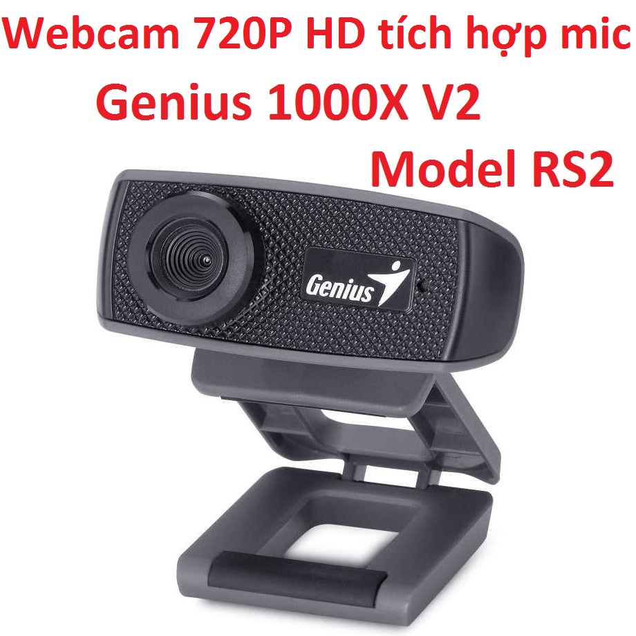 Webcam 720p HD tích hợp mic Genius 1000X V2 model RS2 - Hàng chính hãng