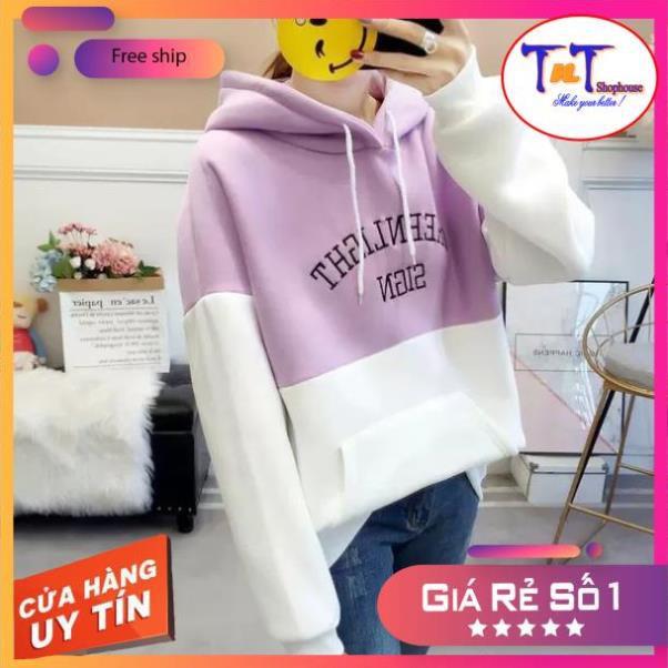 KN23 Áo Khoác Nỉ Hoodie Green Light Áo Nỉ Dài Tay Unisex Nam Nữ Freesize Dưới 60 Kg