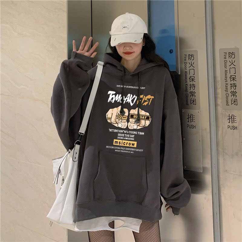 ÁO KHOÁC HOODIE TAY ĐẤM CÓ NHIỀU MÀU CHO KHÁCH HÀNG THA HỒ LỰA CHỌN - ÁO NỈ HOODIE HÌNH VÀ CHỮ TOMOAKI FIST IN RÕ NÉT