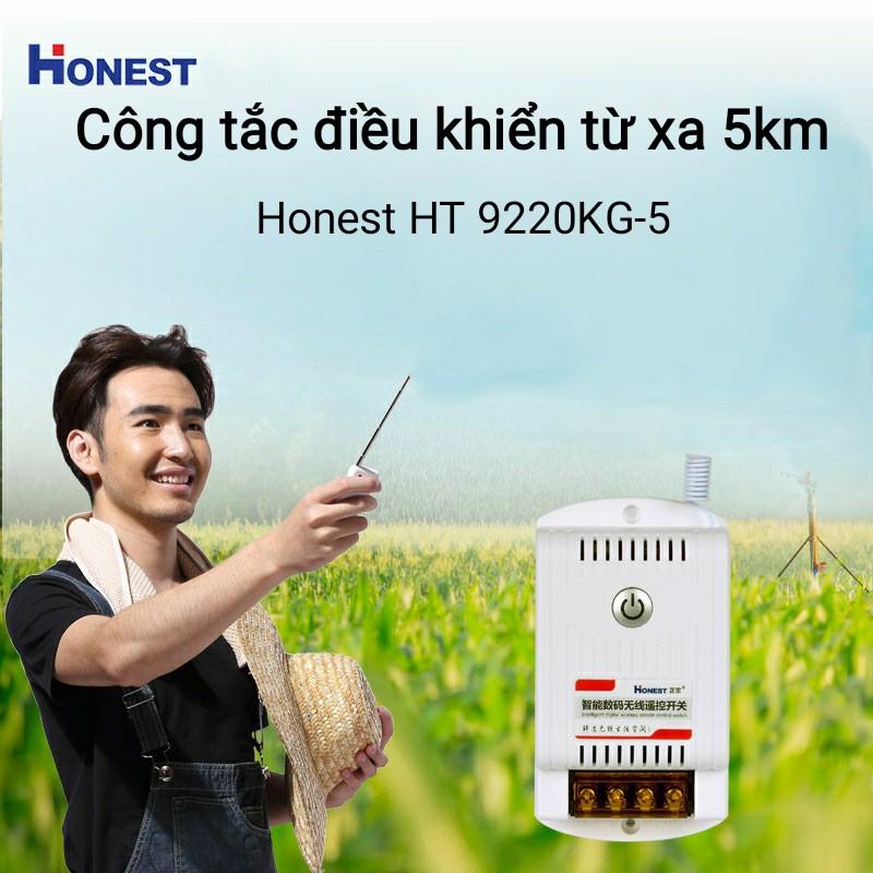 HONEST HT 9220KG-5 bộ điều khiển từ xa 5km công suất lớn dùng cho các thiêt bị điện máy bơm khoảng cách 5km dễ lắp đặt