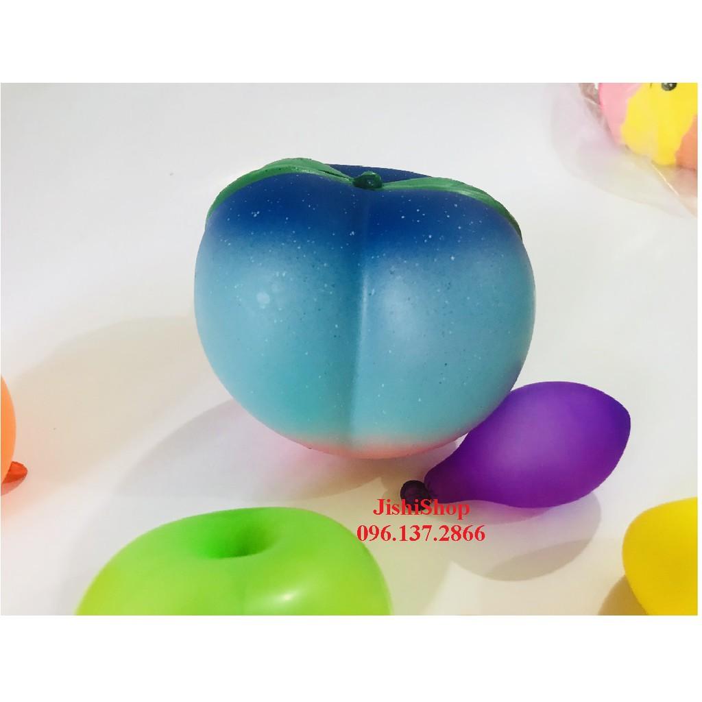 ( ĐX ) Squishy TRÁI ĐÀO TO BỰ màu xanh galaxy - kiểu dáng bắt mắt