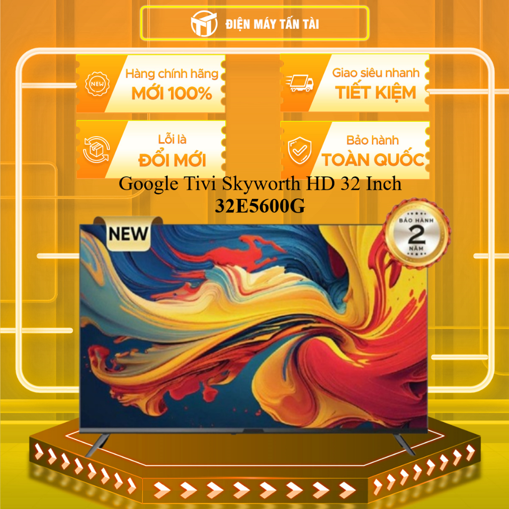 32E5600G - Google Tivi Skyworth HD 32 Inch 32E5600G - HÀNG CHÍNH HÃNG - GIAO HCM