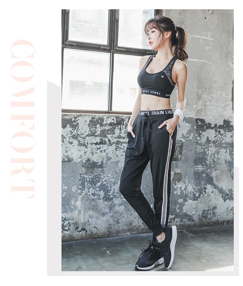 Quần dài Jogger thể thao nữ tập gym yoga Angel01 đen