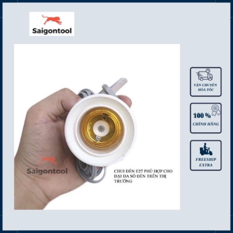 Đui đèn liền dây có công tắc và phích cắm, đuôi dài 1.5m, đuôi đèn E27