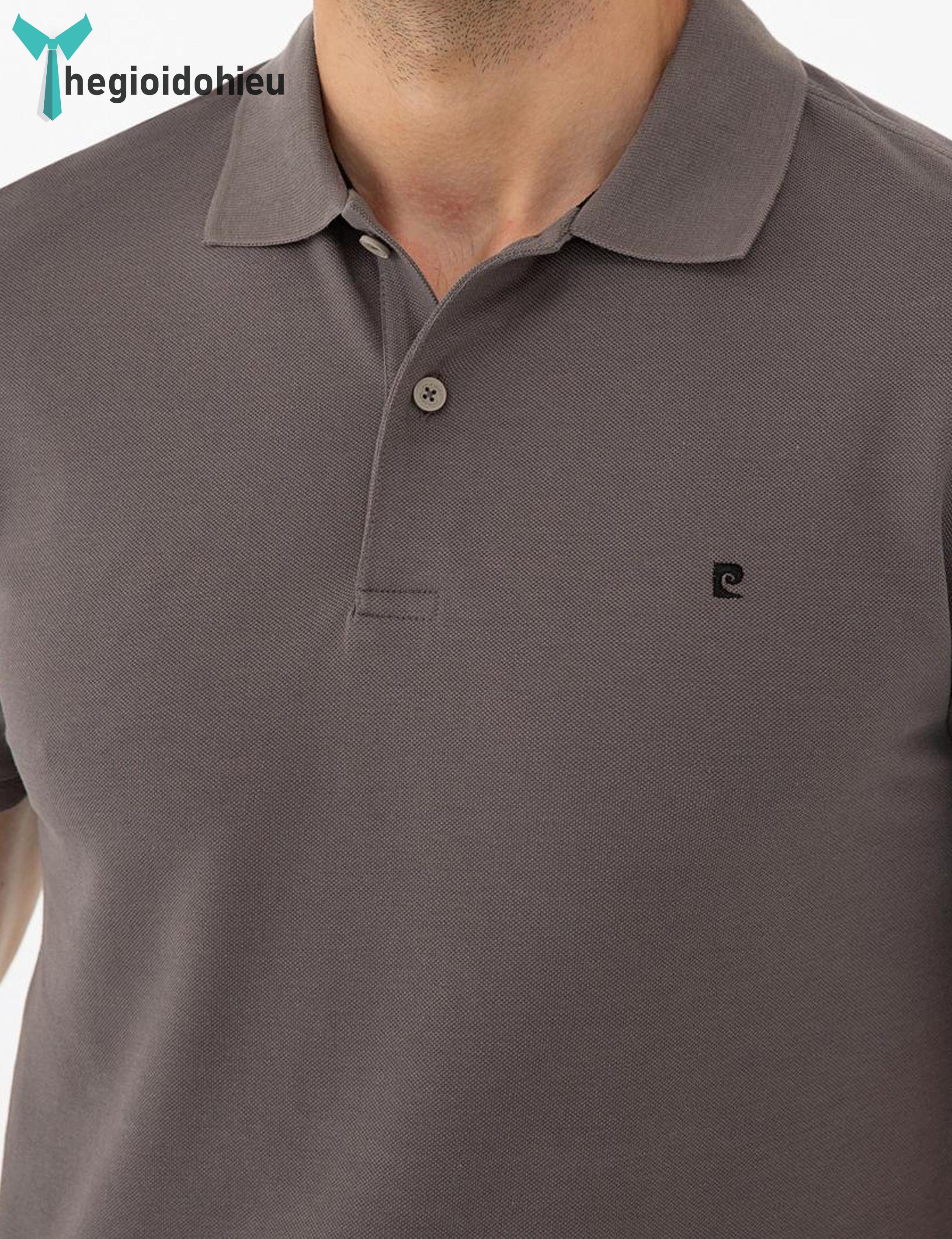 Áo thun nam PierreCardin PCPolo156 (Xám trơn) - Hàng nhập khẩu - Không túi - Xám trơn