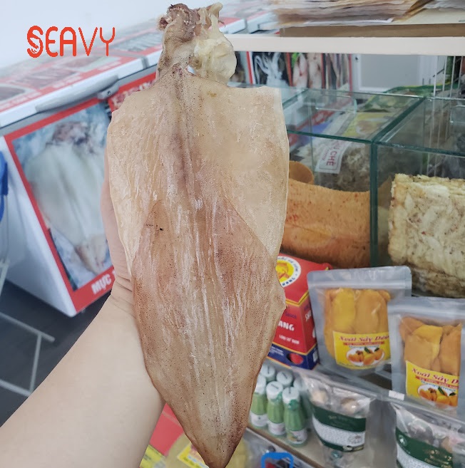 Đặc Sản Nha Trang - Mực Khô Lớn Loại 1 Size 12 Con/kg Seavy Gói 500G