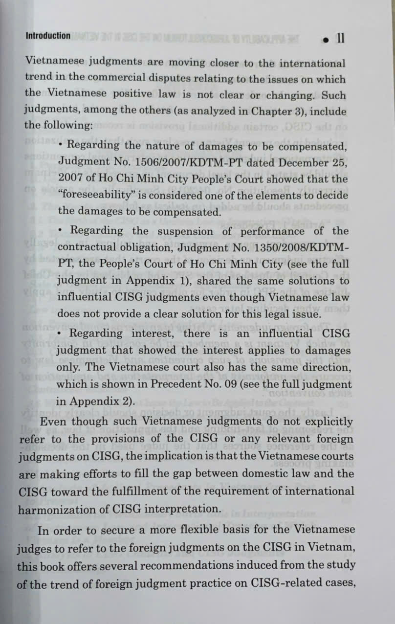Applicability of jurisconsultorium on the CISG in the Vietnamese judiciary