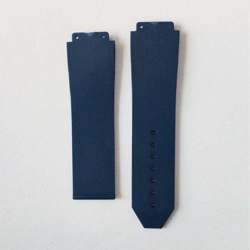 Dây đồng hồ nam cao su thơm màu xanh navy size 19-25-22mm