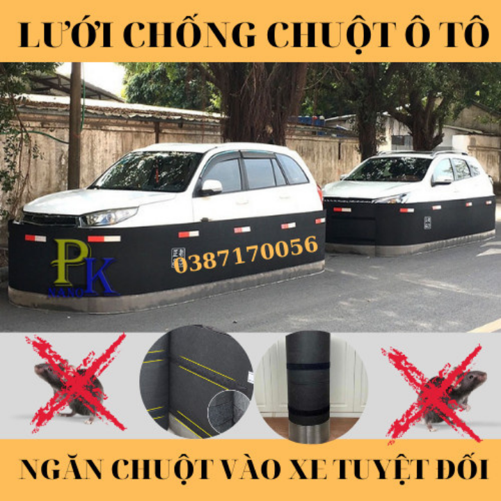 Lưới chống chuột vào khoang máy ô tô, Quây chống mèo và chó cắn vào thành xe, hiệu quả thực tế nhất cho ô tô