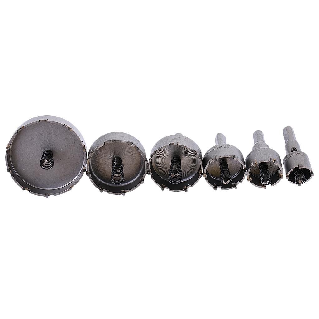 6pcs 22 - 65mm Carbide Hole Cutter TCT Metal  Bit