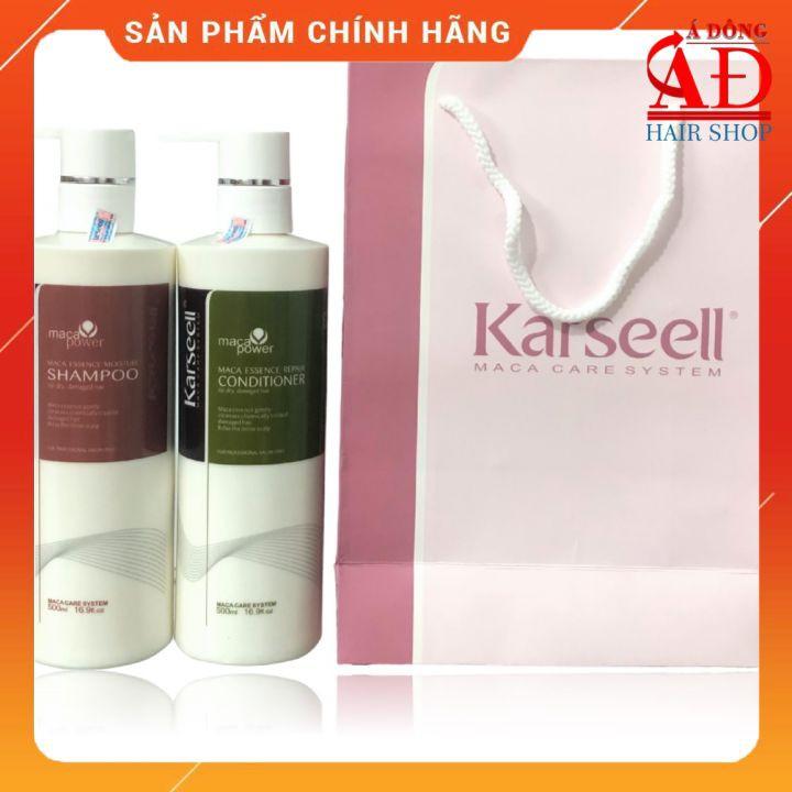 Bộ dầu Gội xả Karseell Collagen phục hồi mềm mượt sạch gàu ngăn rụng tóc 500/800ml