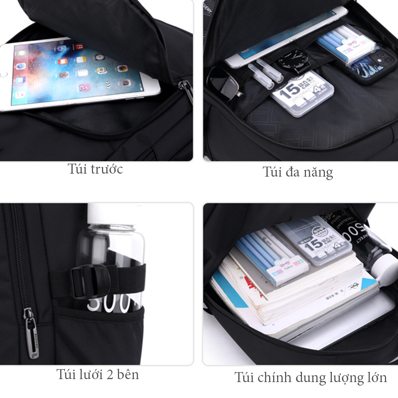 Balo to size 48cm cho nam, nữ đi làm đi học, balo đựng laptop 15,6 inch 16.5inch BALO-807