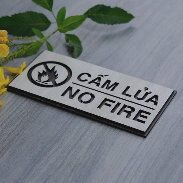 Bảng gỗ CARINA TB101- Cấm lửa- No fire