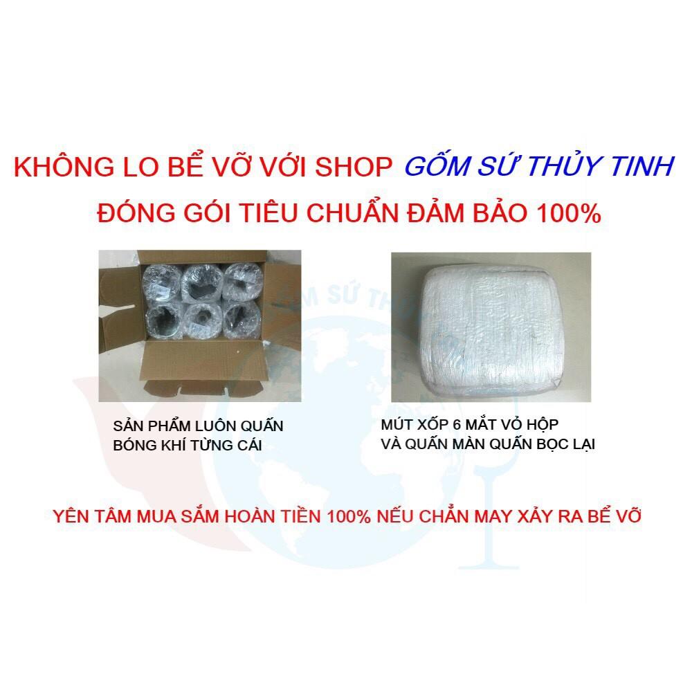 Bộ 12 ly thủy tinh uống rượu bầu nhỏ RBTVP