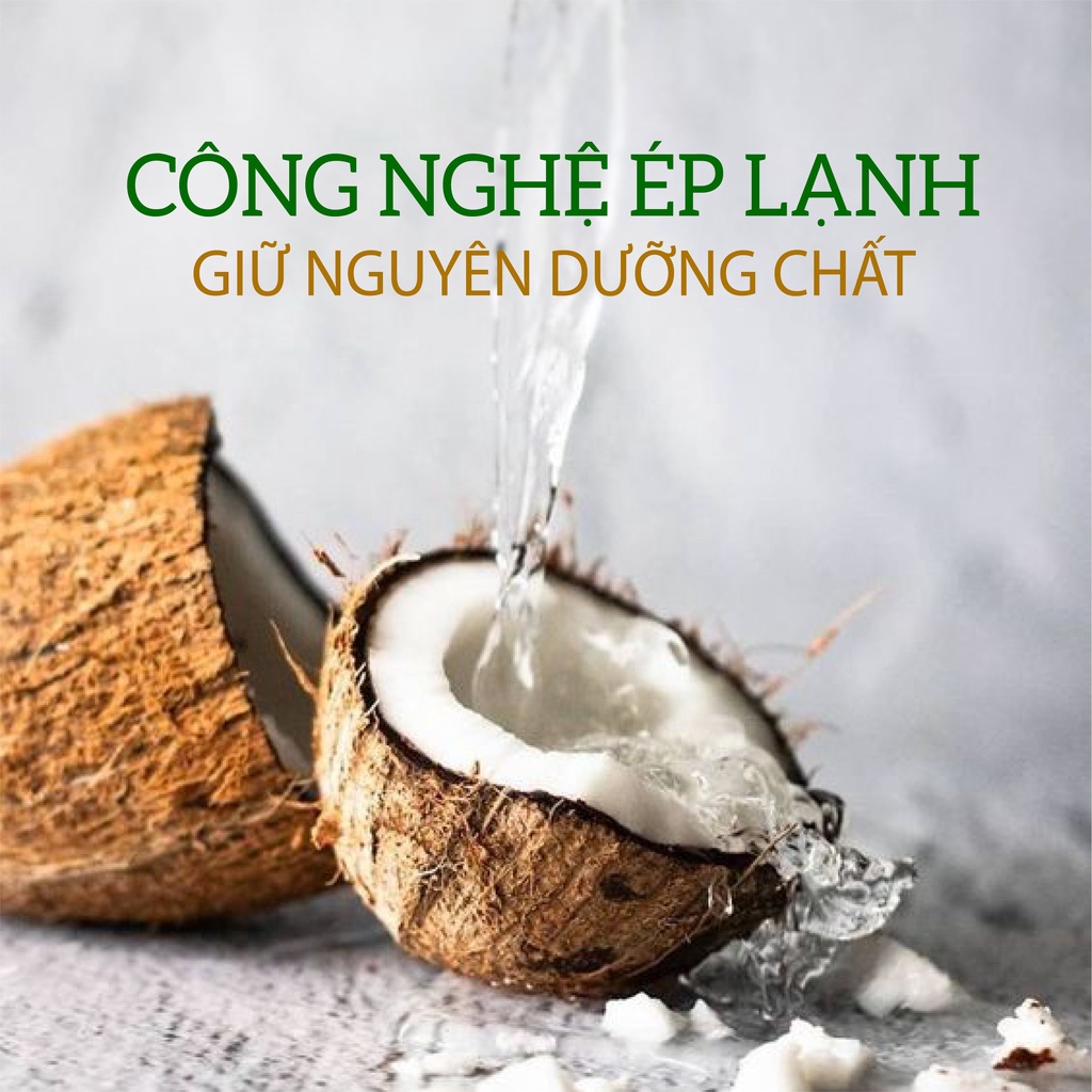 Dầu Dừa Ép Lạnh Tinh Khiết Milaganics Coconut Oil Cold Pressed Extract Virgin 150ml/Chai