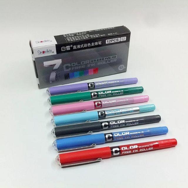 Combo Bút viết mực gel đi nét 0.5mm gồm 7 màu