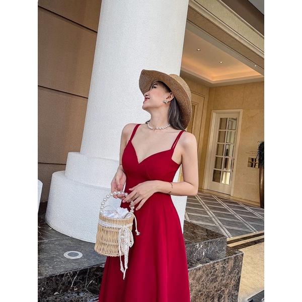 Meiji Dress | Đầm đỏ dự tiệc 2 dây tùng xoè Story.clothes thời trang nữ