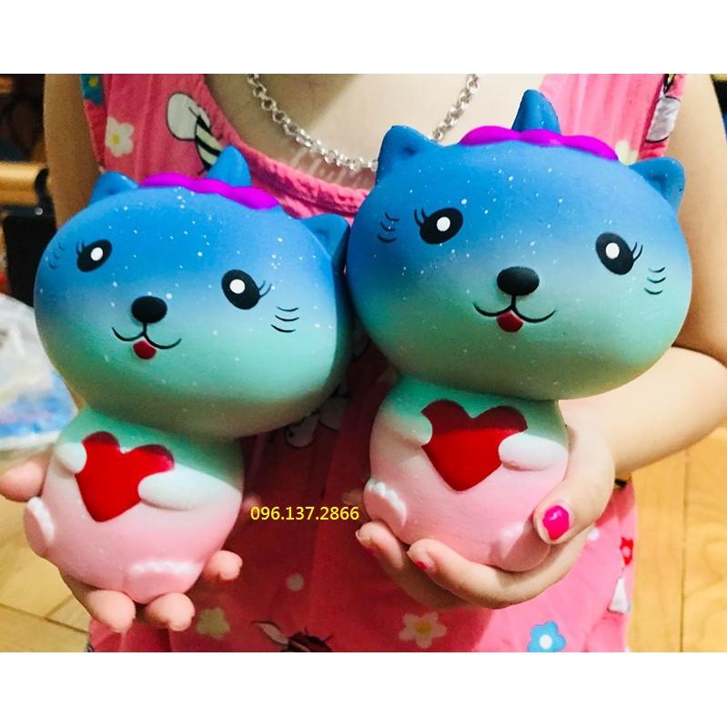 ( meoxanh ) SQUISHY MÈO XANH KHỔNG LỒ đáng yêu hết cỡ ( nguyenhuyen9916 )