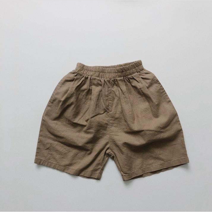 Quần Short Linen đơn màu phong cách Hàn Quốc cho bé Q922