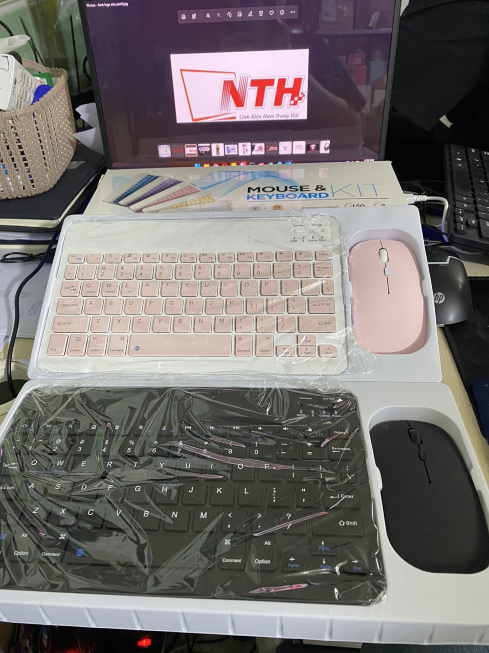 Combo bàn Phím Chuột Mini Bluetooth