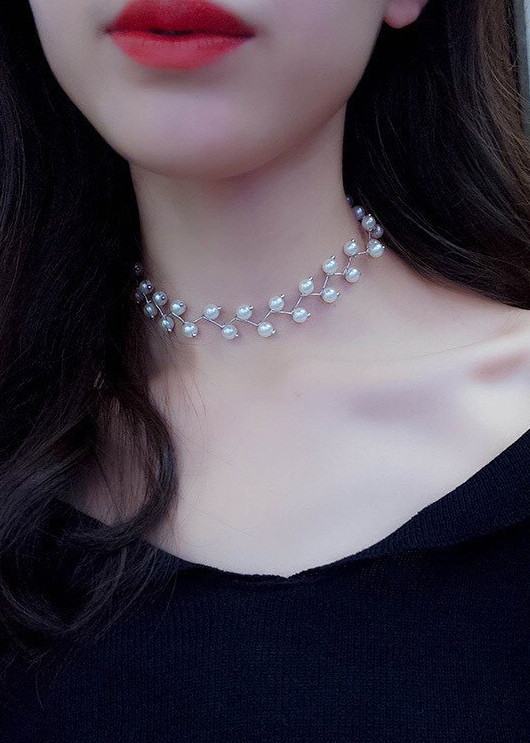 Vòng cổ choker đính ngọc trai sang trọng cho nữ