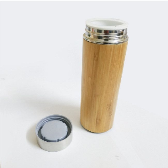 Bình Nước Giữ Nhiệt Lõi Inox Vỏ Gỗ Tre T7 Cao Cấp