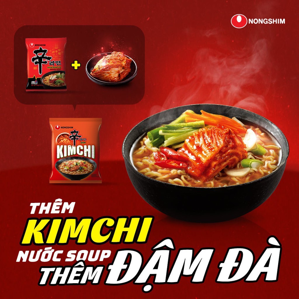 Mì Nongshim Shin Kim chi 120g - Hàn Quốc