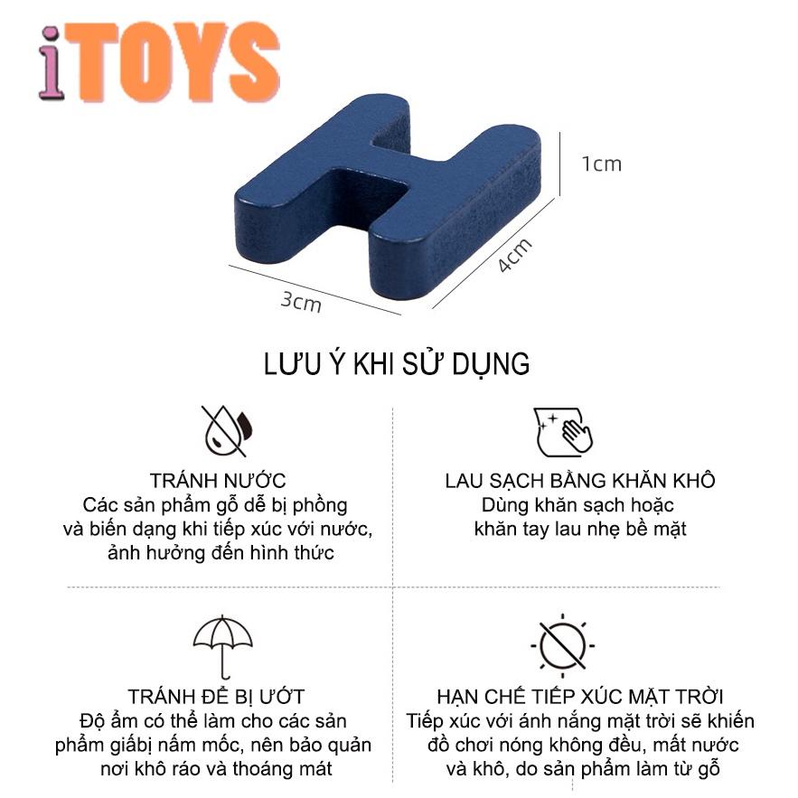 Bảng chữ cái chữ số tiếng Việt chất liệu bằng gỗ, đồ chơi giáo dục dành cho trẻ từ 2 tuổi