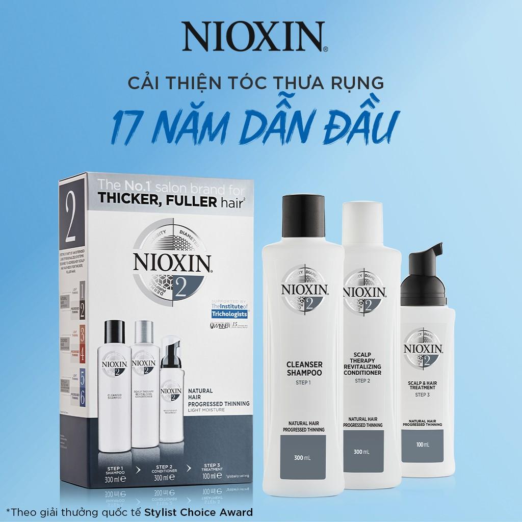 Bộ Chăm Sóc Tóc Nioxin 2 Dành Cho Tóc Tự Nhiên, Thưa Mỏng Và Rụng Nhiều Natural Hair With Progressed Thinning