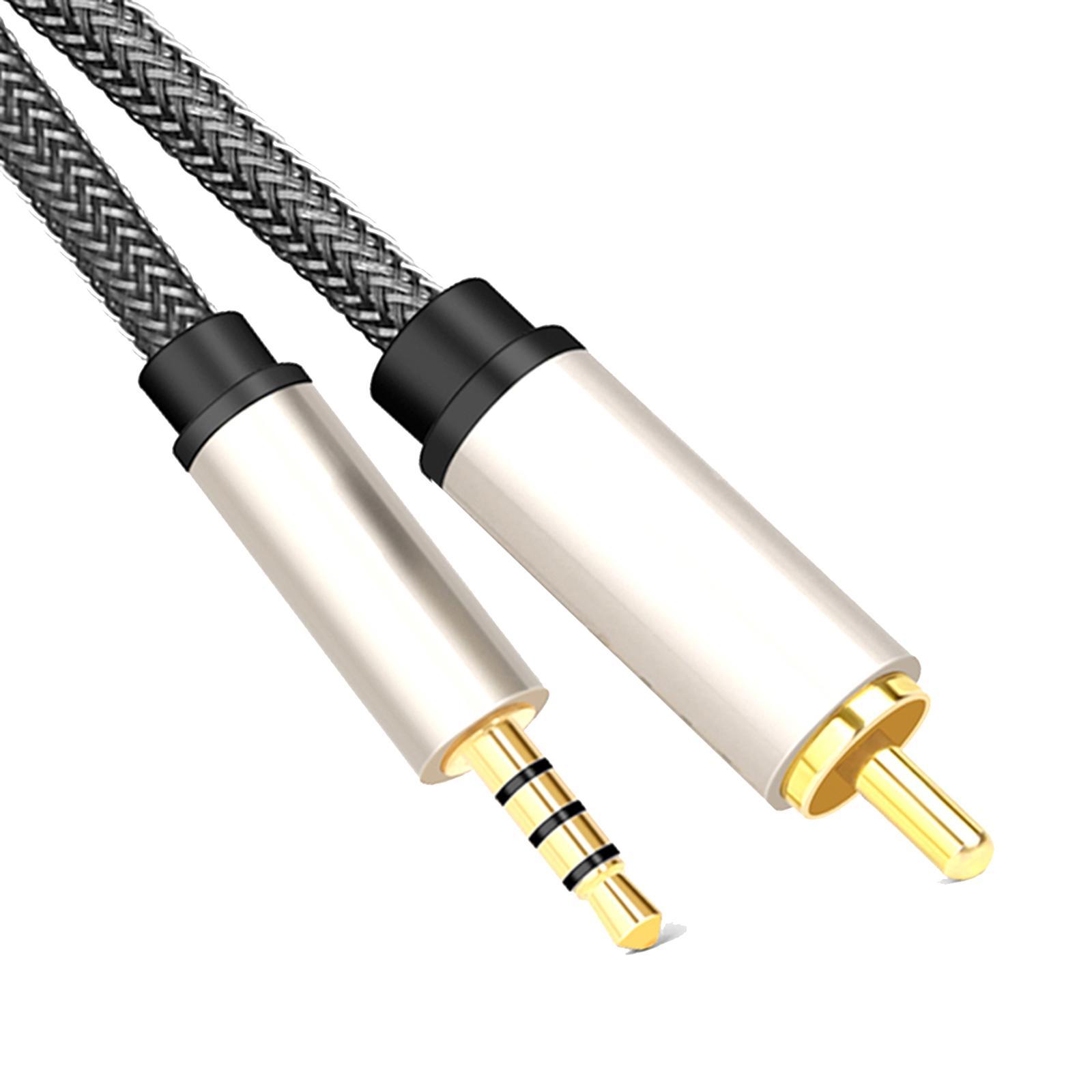 Digital Coaxial Audio Video Cable RCA to 3.5mm Lossless Jack Male Auxiliary Input Adapter Extension Coaxial Cable for Home Stereos, HDTV