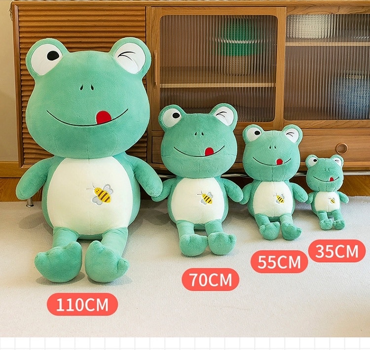 Thú nhồi bông chú ếch con xanh mượt cao cấp miniso - Size từ 35cm đến 75 - Quà tặng gấu bông ếch xanh dễ thương nhập khẩu - Gối ôm mềm mịn cho bé