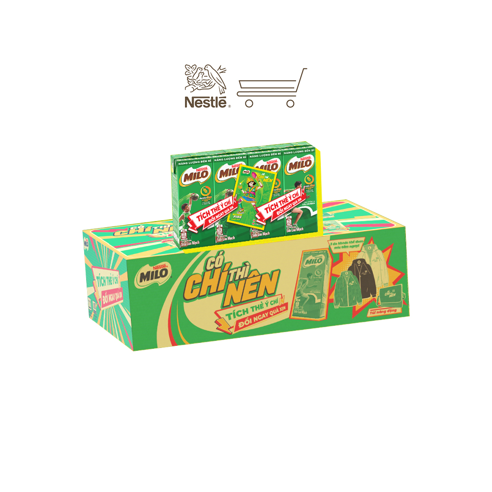 KHUYẾN MÃI SĂN THẺ ĐỔI QUÀ Sữa Nestlé MILO Thùng 48 hộp x 180ml