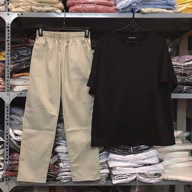 Áo thun trơn tay lỡ đủ màu form rộng unisex nam nữ chất cotton
