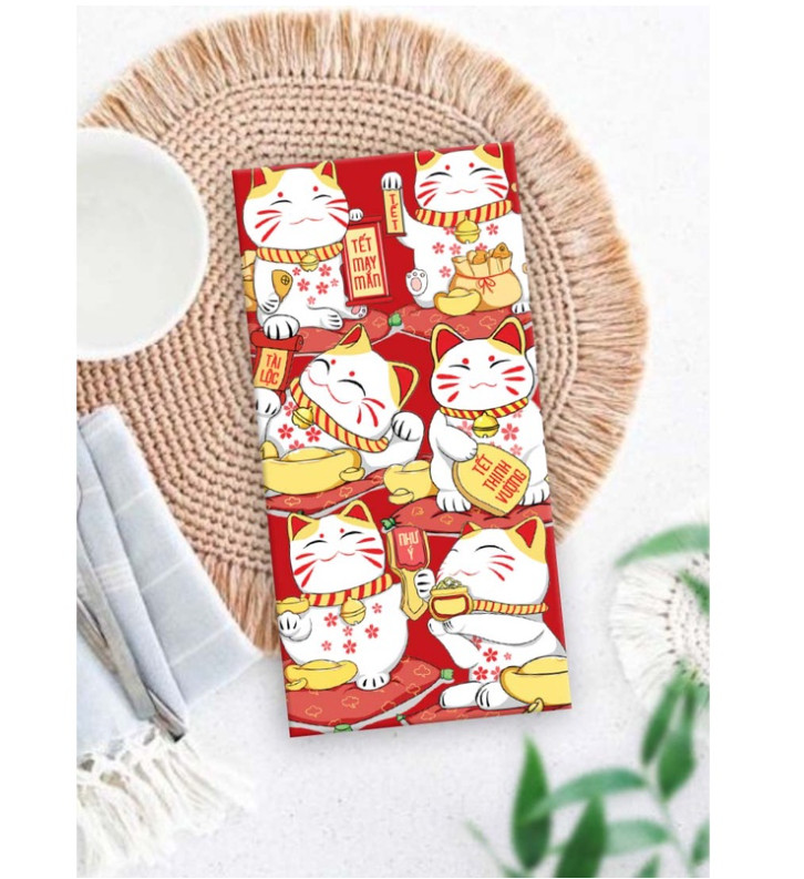 Bộ 10 Bao Lì Xì Tết Quý Mão 2023- Bao Lixi Tết Màu Đỏ- Xanh-Vàng Truyền Thống