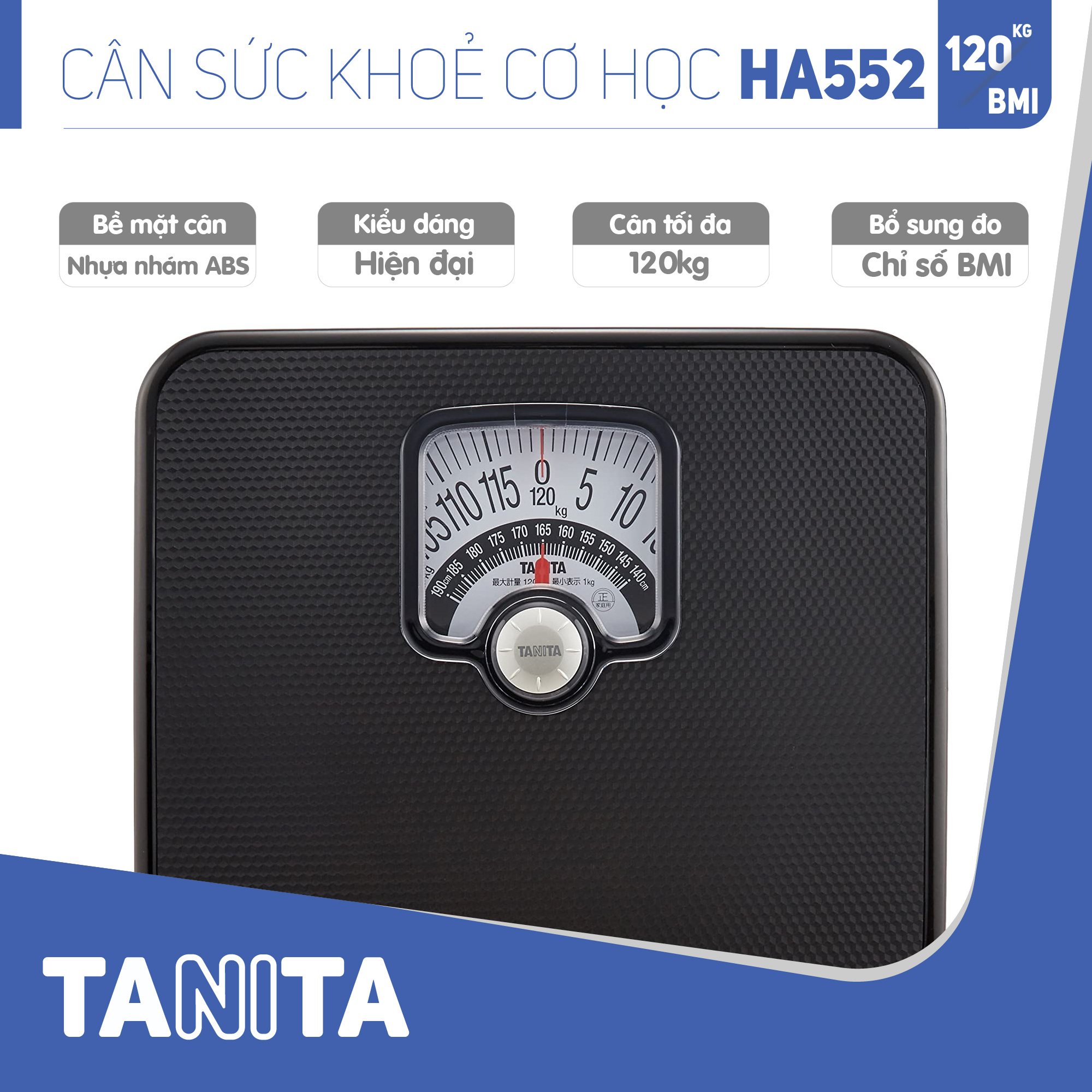 Cân sức khoẻ cơ học TANITA HA552,chính hãng nhật bản,cân cơ học,cân chính hãng,cân nhật bản,cân sức khoẻ y tế,cân sức khoẻ gia đình,cân sức khoẻ cao cấp,120kg,Cân phân tích chỉ số cơ thể,Cân sức khoẻ min