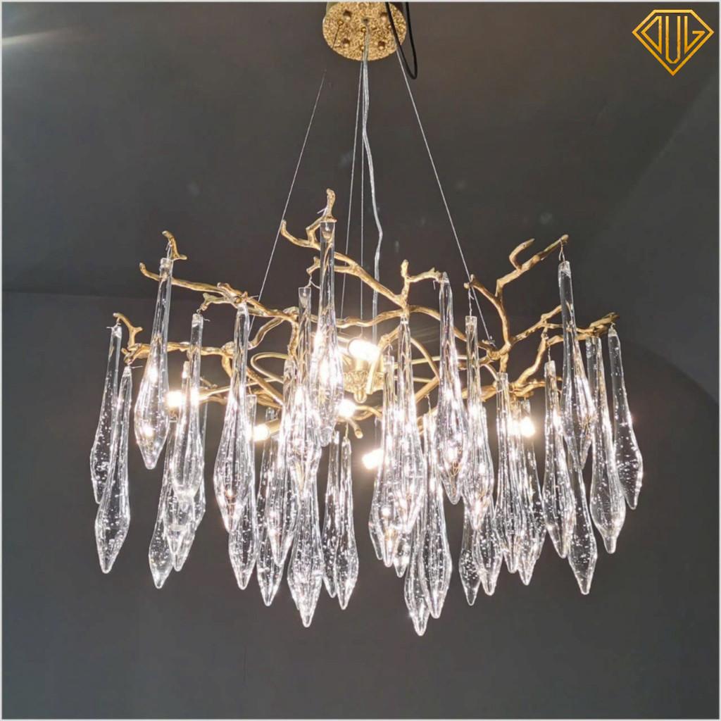 Đèn thả chùm serip nhôm Phale K9 Siêu Sáng, Đèn thả chùm Decor trang trí phòng khách Sang Trọng (Ảnh thật) DVLL