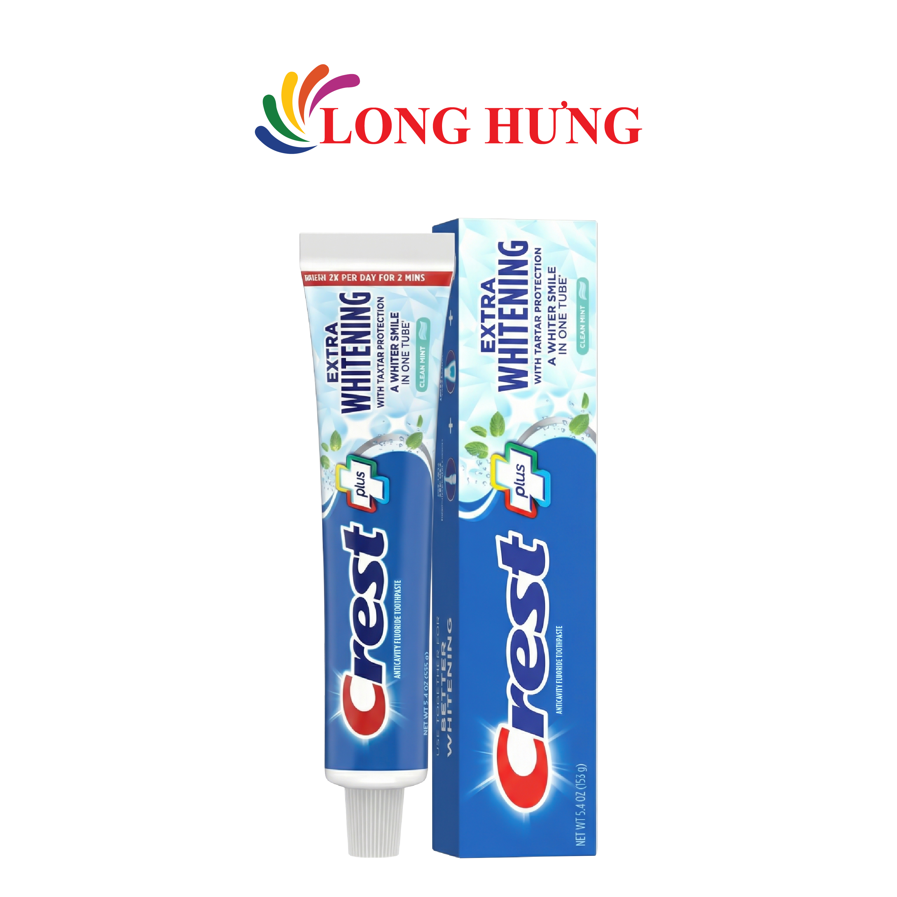 Kem đánh răng Crest Plus Extra Whitening (153g) - Hàng chính hãng