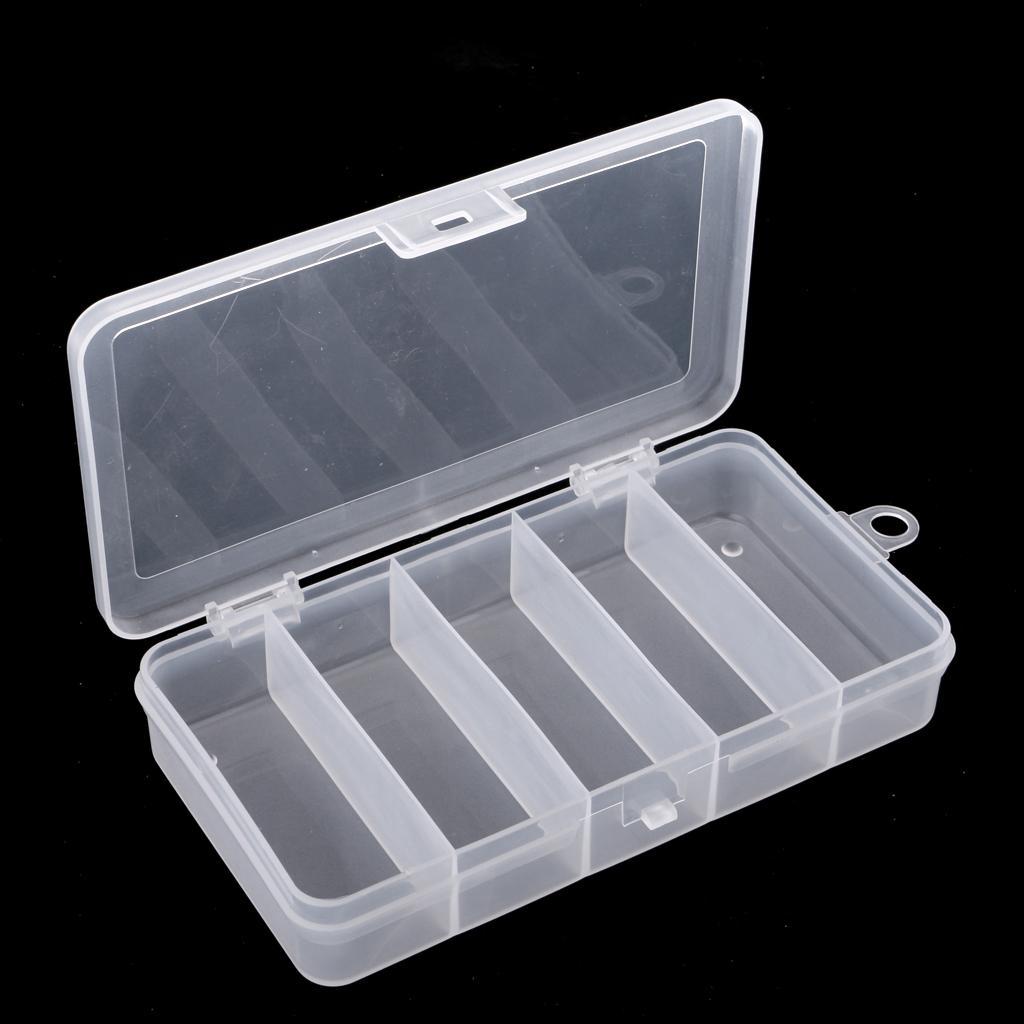 Waterproof Fishing Accessaries Box 5 Compartments Hooks Storage Case