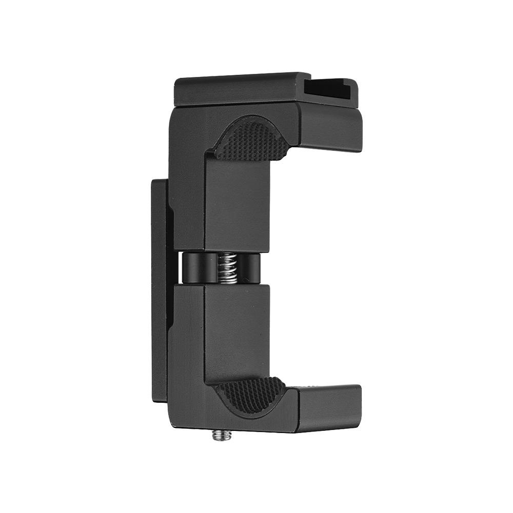 Giá đỡ điện thoại Q12 bằng hợp kim nhôm có thể điều chỉnh Kẹp 1/4 "Lỗ vít với Ổ cắm cho iPhone Samsung Huawei Xiaomi