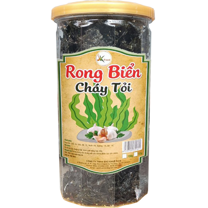 Rong Biển Sấy Tỏi Ớt Thương Hiệu Tân Lộc Phát - Hũ 100G