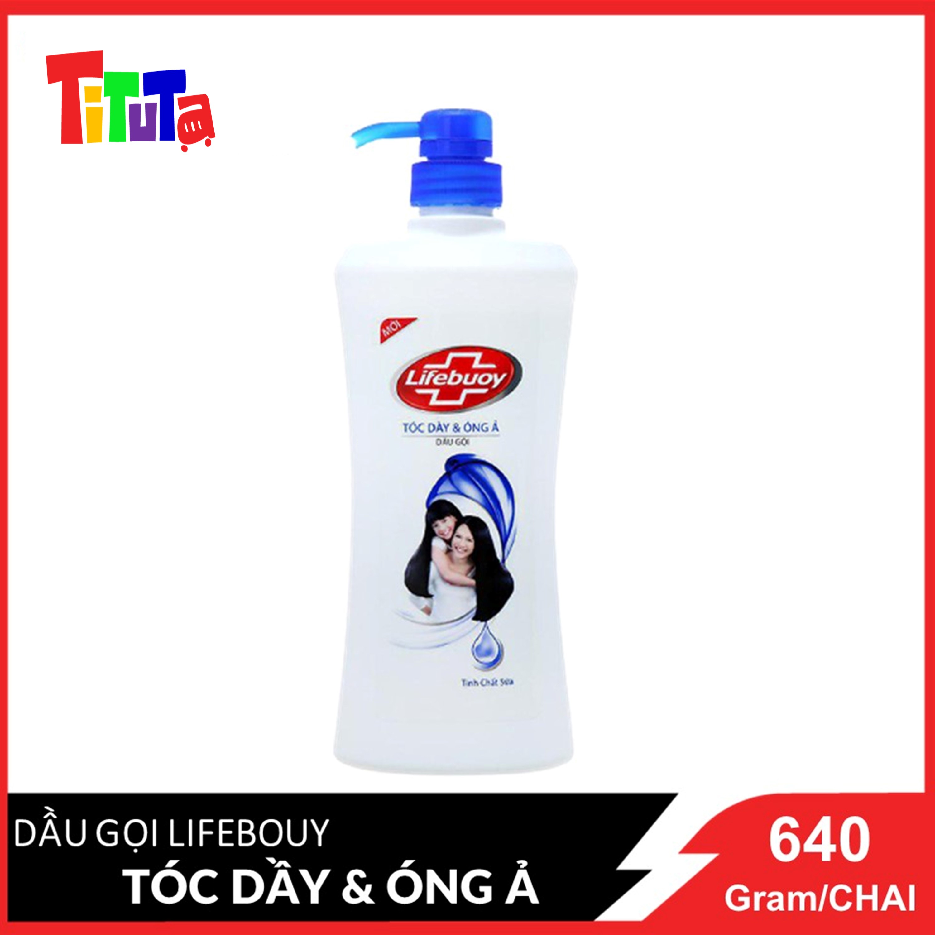 Dầu Gội Lifebuoy 640g: Tóc Dày &amp; Óng Ả