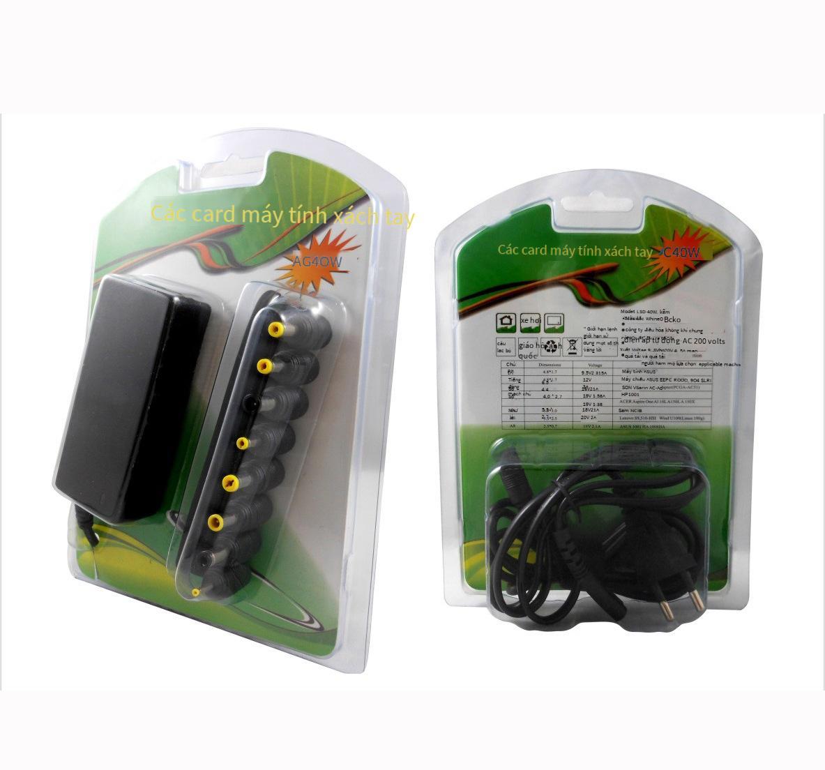 Bộ cấp nguồn nhận dạng tự động giá thấp nhất 40w Bộ đổi nguồn đa chức năng 8 loại chuyển đổi Bộ sạc máy tính xách tay đa năng đầu DC